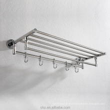 2021 New Design Refined Foshan Port Stainless Steel Folding Bathroom Shelf Towel Rack